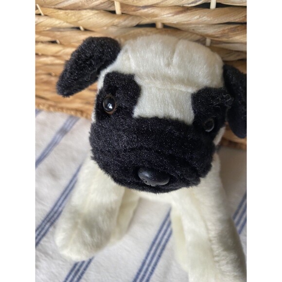 Unipak Design PUG Puppy Dog, Cream Black, Plush Stuffed Animal, 8” - Picture 2 of 7